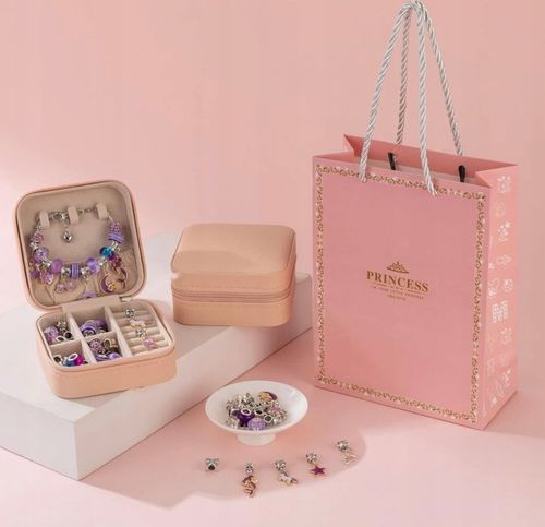 ZESTAW DO ROBIENIA NASZYJNIKÓW BRANSOLETEK KREATYWNY PREZENT DLA DZIECI na Arena.pl