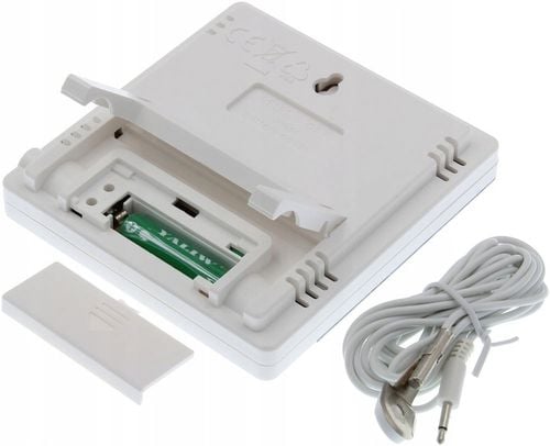 HIGROMETR TERMOMETR BEZPRZEWODOWA STACJA POGODY Z SONDĄ CZUJNIK ZEGAR na Arena.pl