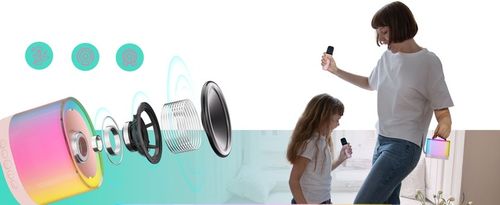 ZESTAW KARAOKE GŁOŚNIK BLUETOOTH 2 MIKROFONY USB MINI JACK NA IMPREZY na Arena.pl