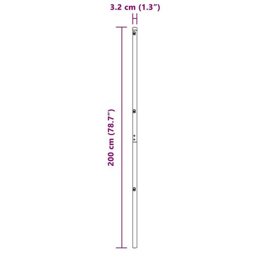Słupek ogrodzeniowy. 52 pcs Zielony 3.2 x 3.2 x 200 cm Stal na Arena.pl