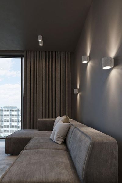 LAMPA sufitowa SL.0488 okrągła OPRAWA natynkowa tuba downlight beton zdjęcie 5