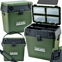 HOKKAIDO SKRZYNKA WĘDKARSKA 3W1 SIEDZISKO STOŁEK Z PRZEGRÓDKAMI I PUDEŁKAM