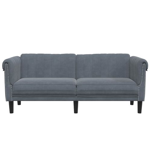 Sofa dwuosobowa, ciemnoszara, aksamit na Arena.pl