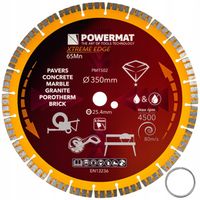 TARCZA DIAMENTOWA 350MM SEGMENT 3MM OTWÓR 25,4MM DO KAMIENIA BETONU GRESU
