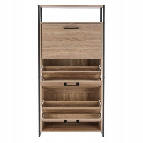 szafka na buty regał 3 komory obuwie komoda pojemna do przedpokoju loft na Arena.pl