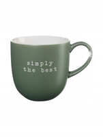 ASA Hey! Kubek Hey! 350ml do herbaty i kawy "Simply the best" zielony