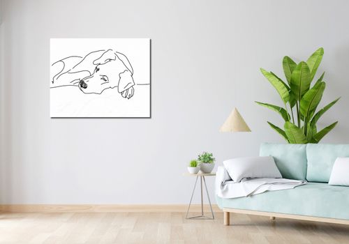 Obraz 90x70cm Wypoczynek Psiaka na Arena.pl