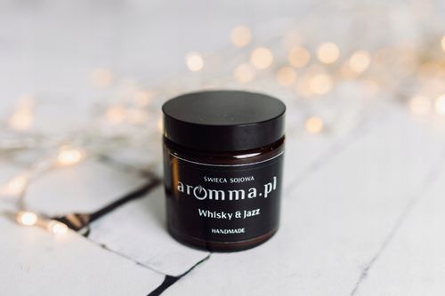 INTENSYWNA ŚWIECA SOJOWA WHISKY & JAZZ 120ML EKSLUZYWNA NUTA AROMMA na Arena.pl