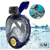 Maska DO nurkowania Snorkeling PEŁNOTWARZOWA Na całą twarz DO WODY S/M Blue