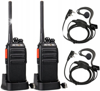 Retevis RT24 Walkie Talkie, Profesjonalne Krótkofalówki ze słuchawkami, PMR
