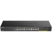 d-link 24-port gigabit smart managed switch with 4x 10g sfp+ ports