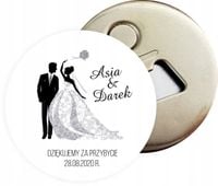 Otwieracz z magnesem NA ŚLUB WESELE podziękowanie dla gości RÓŻNE WZORY