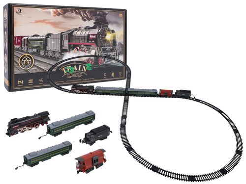 Kolejka Retro Z Funkcją Świateł, Dźwięku I Dymu 216Cm na Arena.pl