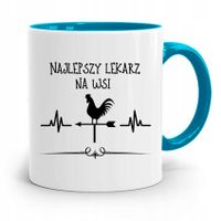 Kubek Błękitny Dla Doktora Najlepszy Lekarz Na Wsi Z Nadrukiem Ze Zdjęciem