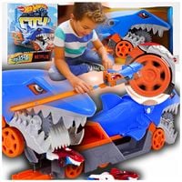EKSKLUZYWNY TRANSPORTER HOT WHEELS CIĘŻARÓWKA REKIN SHARK MEGA +AUTKO!