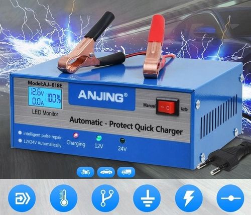 PROSTOWNIK SAMOCHODOWY DO AKUMULATORÓW 12V 24V 12A na Arena.pl