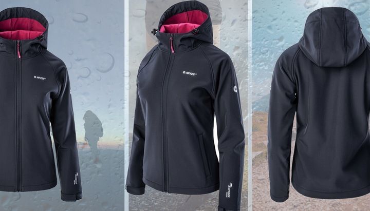 Kurtka damska SOFTSHELL WODOODPORNA Z KAPTUREM L zdjęcie 10