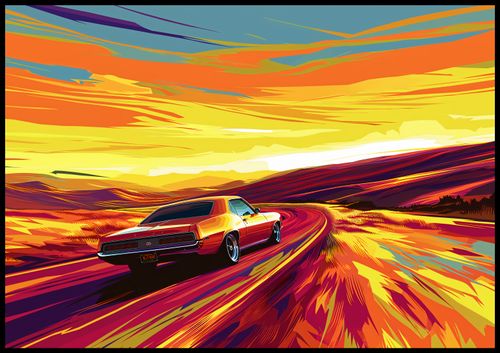 Plakat 100x70cm Pędź Przed Siebie na Arena.pl