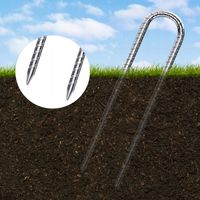 6 SZT 8MM KOTWY DO TRAMPOLINY WBIJANE ŚLEDZIE SZPILKI DO NAMIOTU 30CM