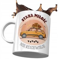 Kubek Śmieszny Zabawny Stara Miłość Nie Rdzewieje Z Nadrukiem Ze Zdjęciem