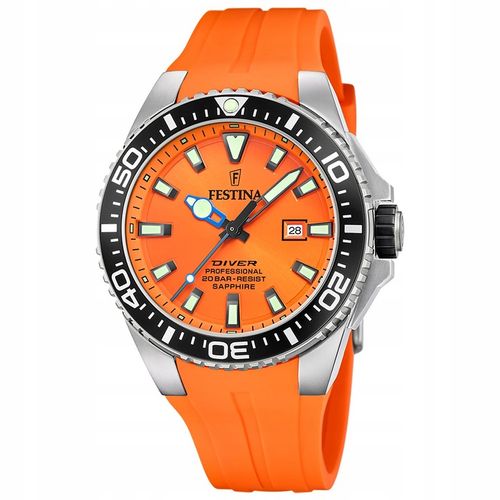 Zegarek Męski Festina F20664-4 pomarańczowy na Arena.pl