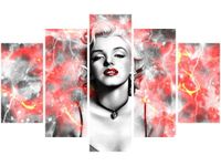 70 100CM OBRAZ 5 ELEM MARYLIN MONROE DRUK PŁÓTNO