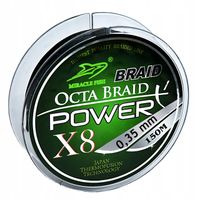 PLECIONKA WĘDKARSKA 8-splotowa 0,35 mm czarna