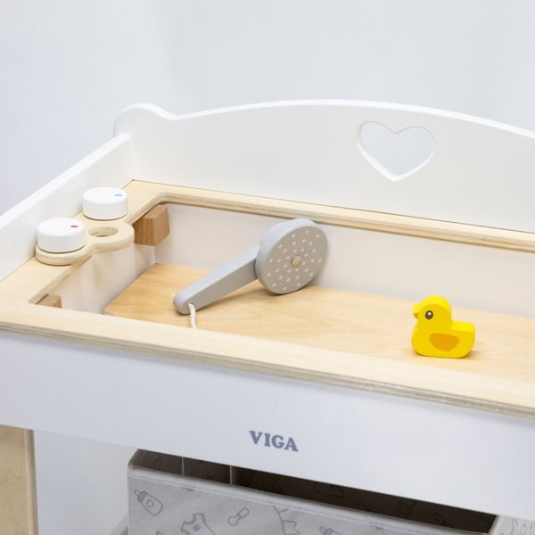VIGA Drewniany Przewijak 2w1 Wanienka dla Lalek zdjęcie 94