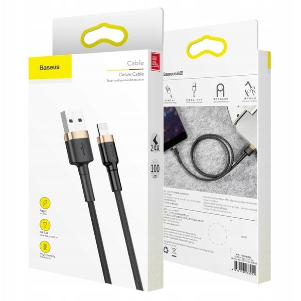 BASEUS SZYBKI KABEL USB LIGHTNING 1M DO ŁADOWANIA IPHONE QC3.0 DO ŁADOWARKI zdjęcie 13