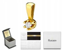 ZŁOTA ZAWIESZKA WISIOREK Z BRYLANTEM DIAMENTEM 585