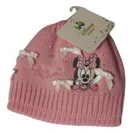 Czapka zimowa dziecięca Myszka MINNIE DISNEY dzianina 48 różowa