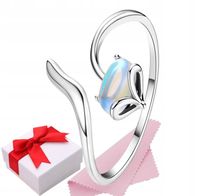 Pierścionek srebro LISEK regulowany s925 +pudełko