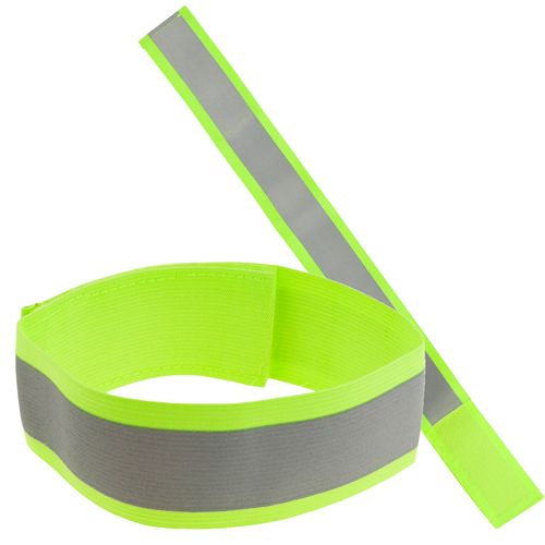 TG71299-1 ZÓŁTA OPASKA ODBLASKOWA DO BIEGANIA NA ROWER NA RĘKĘ RAMIĘ RZEP na Arena.pl