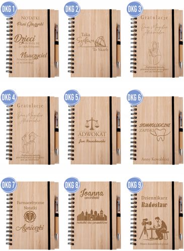 Zestaw Notatnik A5 notes PERSONALIZOWANY GRAWER prezent DLA MAGISTRA na Arena.pl