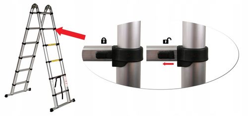 DRABINA TELESKOPOWA wys. rob. 4,6m / na schody HIT na Arena.pl