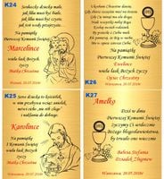 Złoty Łańcuszek z Medalikiem 925 Chrzest Komunia Grawer