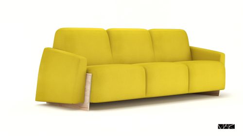 Sofa Bao 225 cm żółta  D2 na Arena.pl