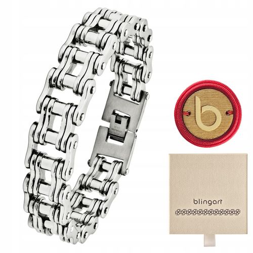 Bransoletka męska łańcuch motocyklowy prezent dla motocyklisty BLINGART na Arena.pl