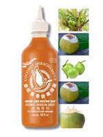 Sriracha z mleczkiem kokosowym coconut sos chilli ostry z tajlandii 29%chilli flying goose 455ml