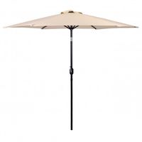 PARASOL OGRODOWY SKOŚNY MULTIGARDEN 270 CM BEŻOWY Z KORBKA