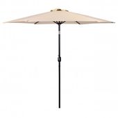 PARASOL OGRODOWY SKOŚNY MULTIGARDEN 270 CM BEŻOWY Z KORBKA