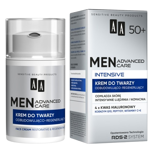AA Men Krem do twarzy odbudowujący 50+ - 50ml na Arena.pl