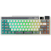 ROYAL KLUDGE RK M70 Cyan Purple Gaming Keyboard Beige switch