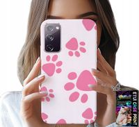 ETUI DO SAMSUNG GALAXY S20 LITE - RÓŻOWE PSIE ŁAPKI, PLECKI, OBUDOWA CASE