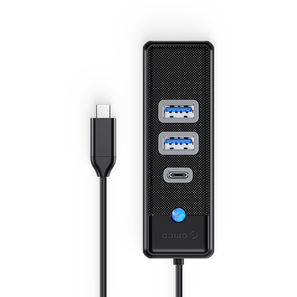 Orico Hub USB-C 2x USB-A 3.1 + USB-C czarny zdjęcie 3