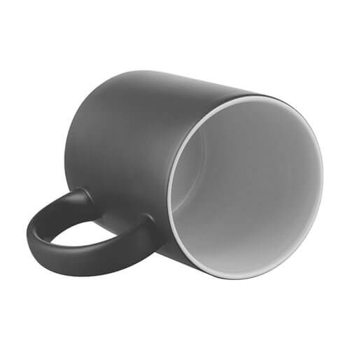 Kubek Full Color - czarny, matowy z białym wnętrzem do termotransferu na Arena.pl