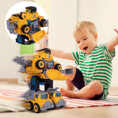 ROBOT TRANSFORMUJĄCY W AUTKA BUDOWLANE 5 SZTUK na Arena.pl