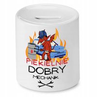 Skarbonka Prezent Piekielnie Dobrego Mechanika Z Nadrukiem Ze Zdjęciem