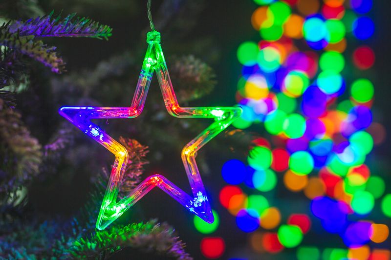 LAMPKI 10 LED NA BATERIE MULTICOLOR GWIAZDA zdjęcie 2