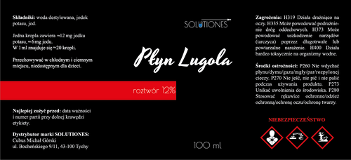 Płyn Lugola 12% 100ml Solutiones ultraczysty 99,99% na Arena.pl